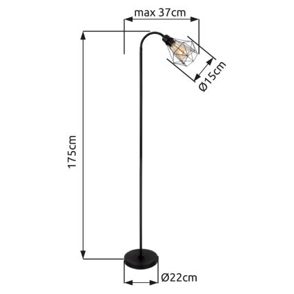 Globo - Stojeća lampa 1xE27/40W/230V