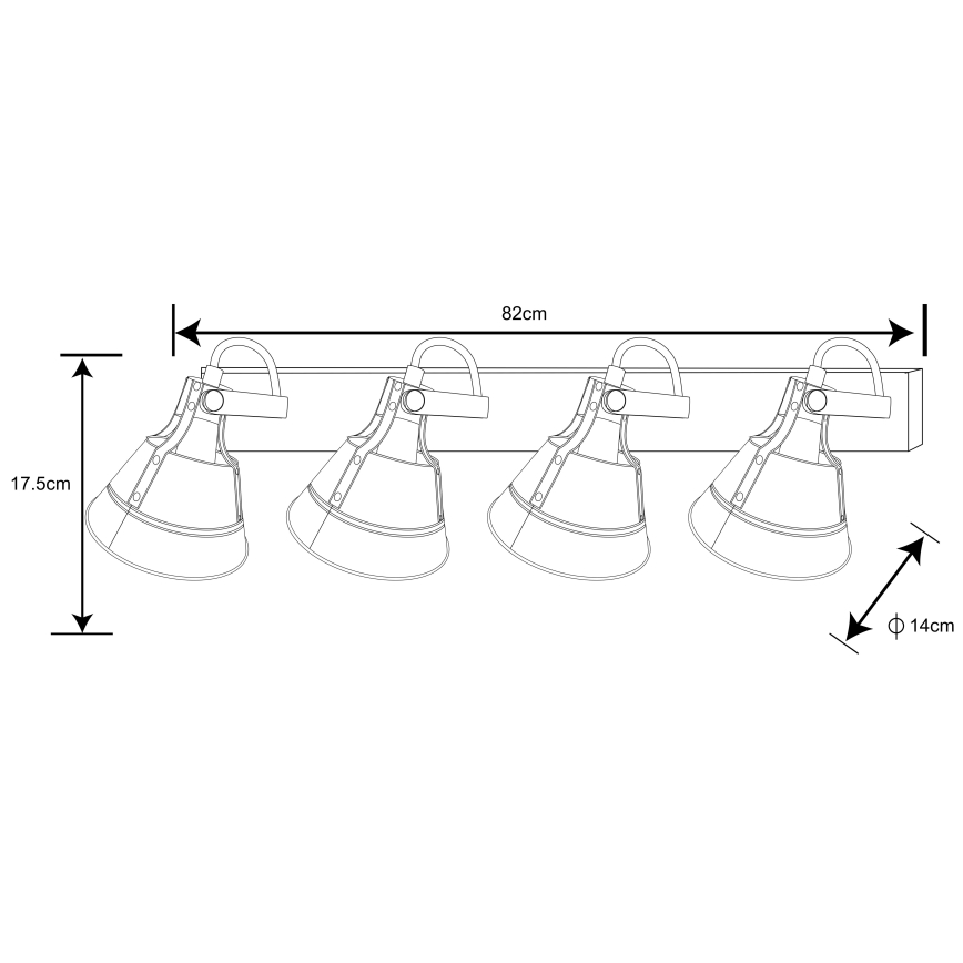 Globo - Spot svetlo 4xE27/60W/230V jela