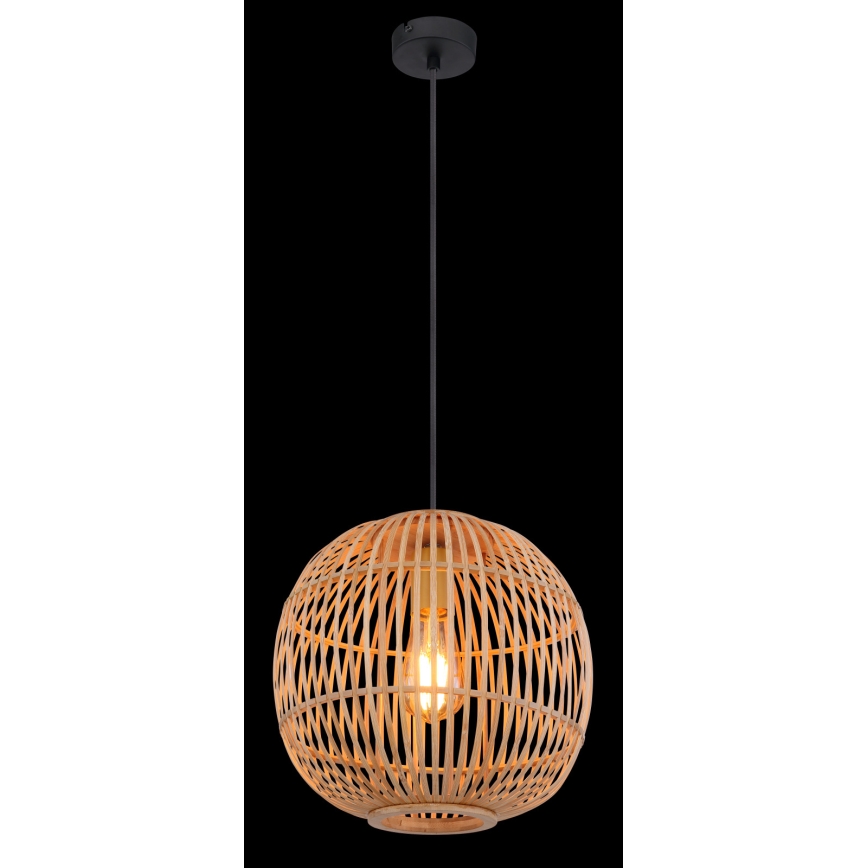 Globo - Luster na sajli 1xE27/60W/230V bambus
