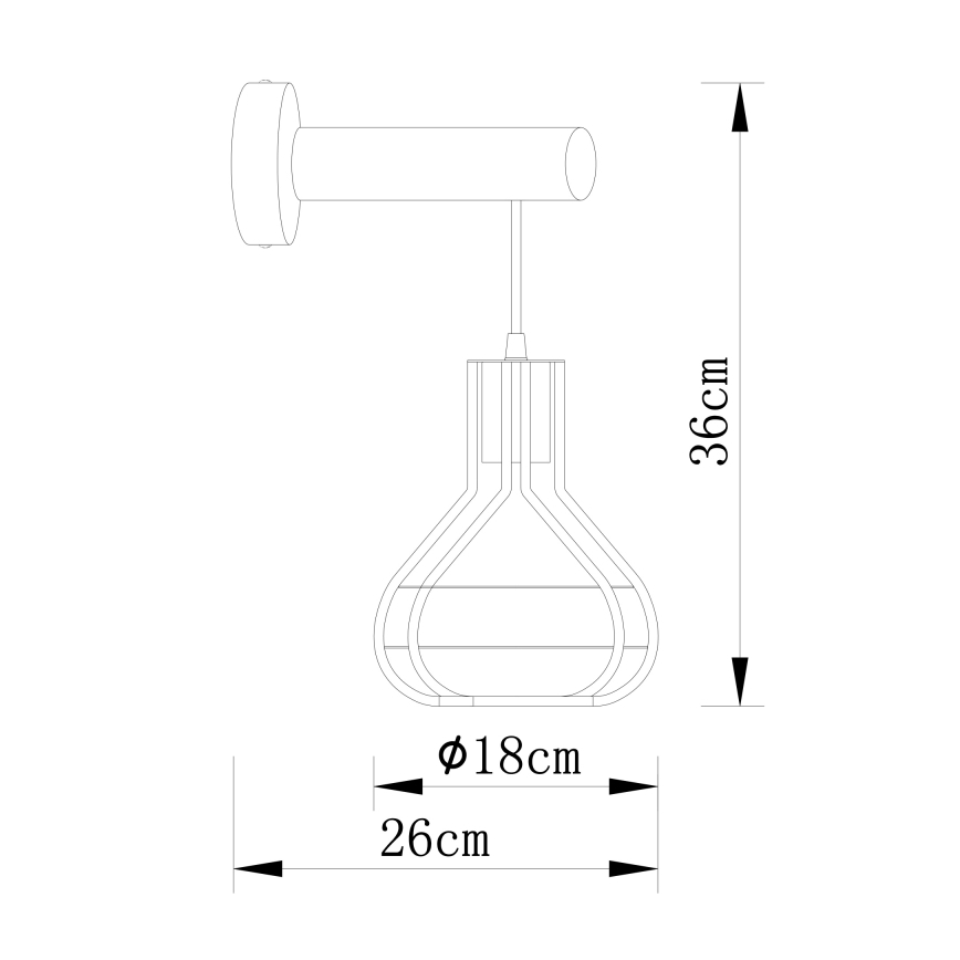 Globo - Zidno svetlo 1xE27/60W/230V