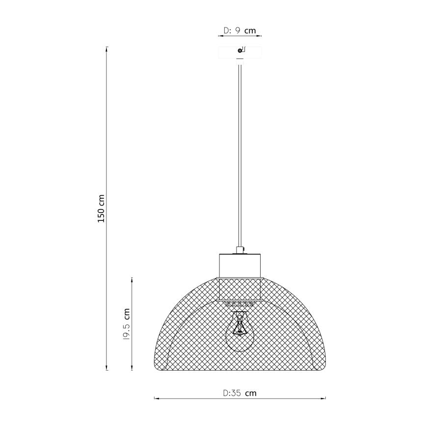 Globo - Viseći luster sa sajlom 1xE27/60W/230V