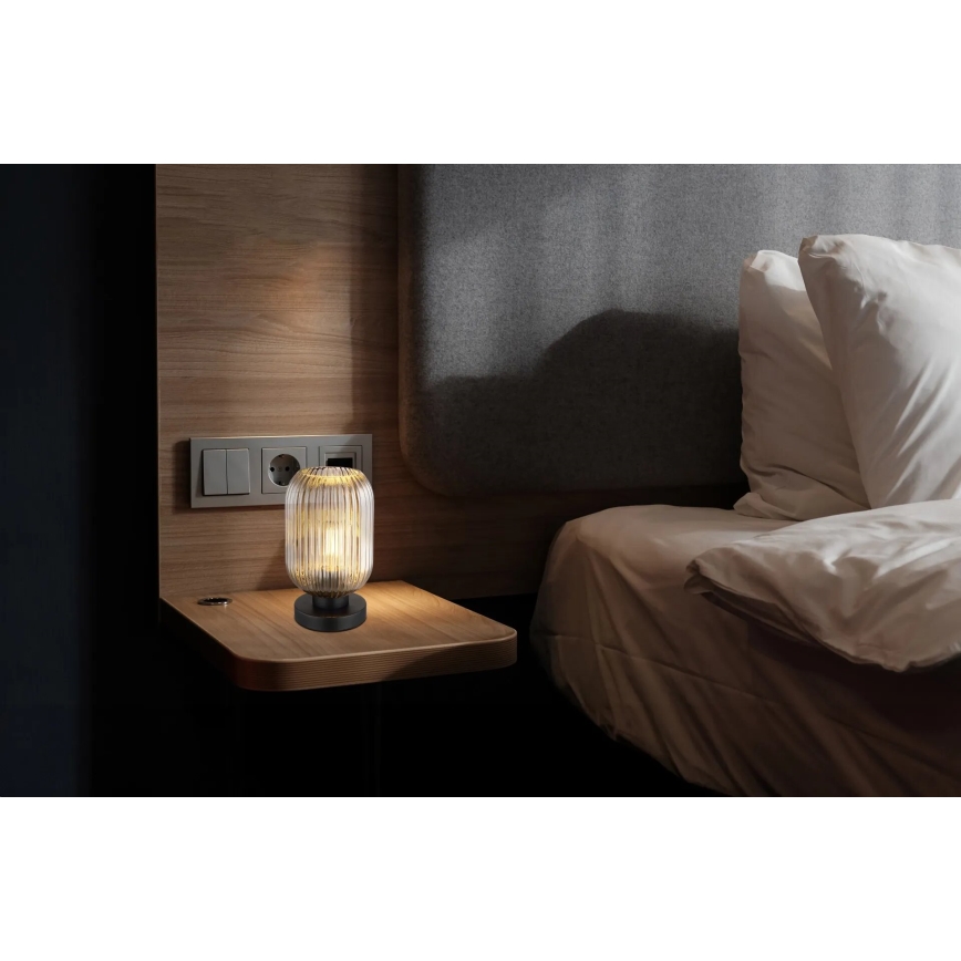 Globo - Stona lampa 1xE27/40W/230V siva