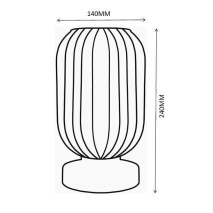 Globo - Stona lampa 1xE27/40W/230V siva