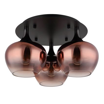 Globo - Plafonski luster 3xE27/40W/230V, prečnik 45 cm, u bakarnoj boji