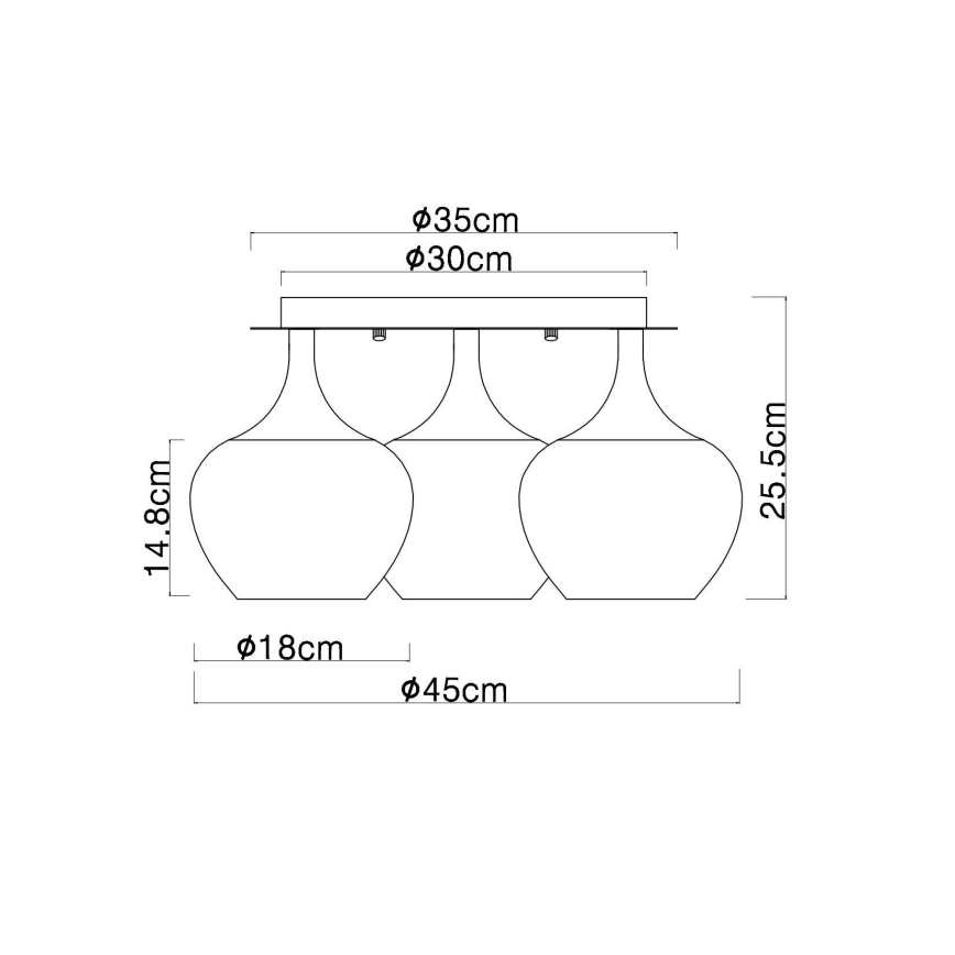 Globo - Stropni luster 3xE27/40W/230V, beli