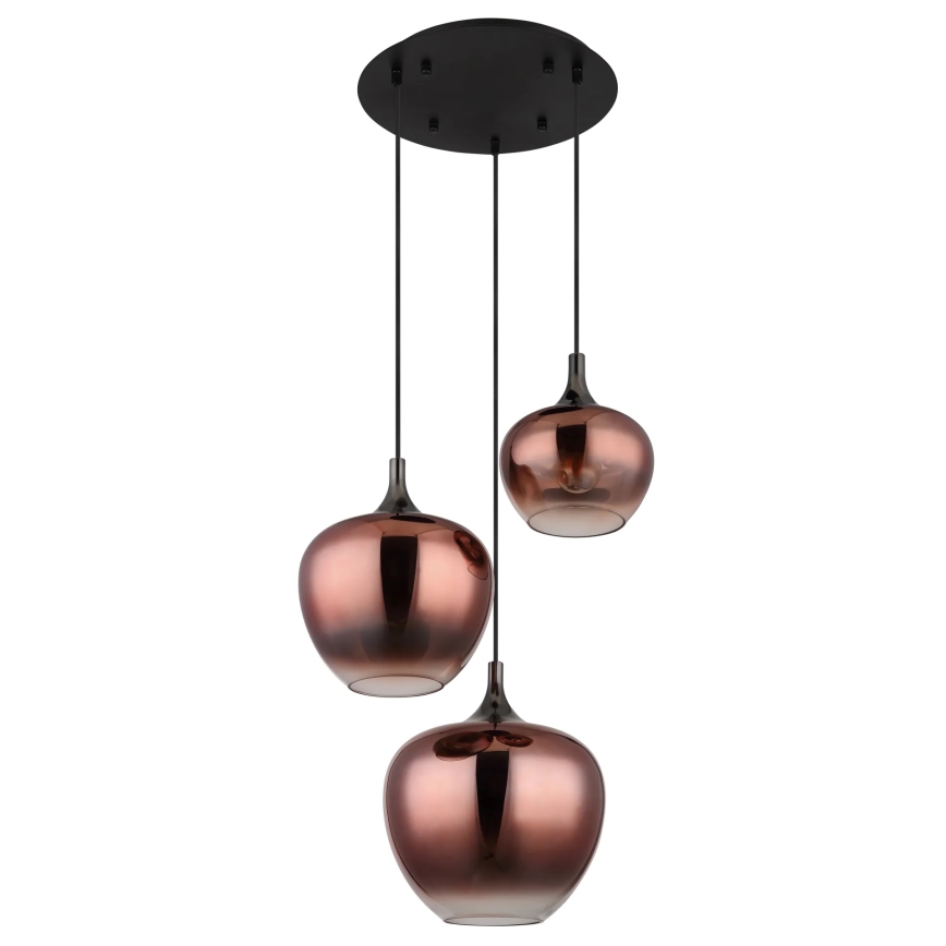 Globo - Luster na sajli 3xE27/40W/230V u boji bakra
