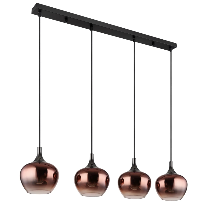 Globo - Luster na sajli 4xE27/40W/230V u boji bakra