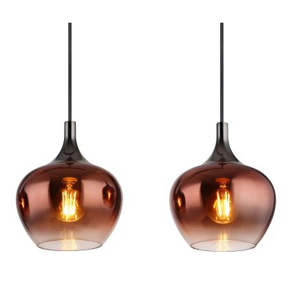 Globo - Luster na sajli 4xE27/40W/230V u boji bakra
