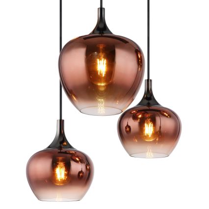 Globo - bakreni luster na sajli 6xE27/40W/230V