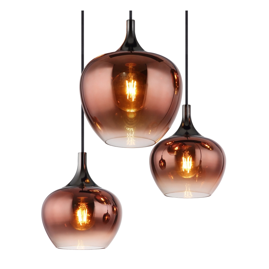 Globo - bakreni luster na sajli 6xE27/40W/230V
