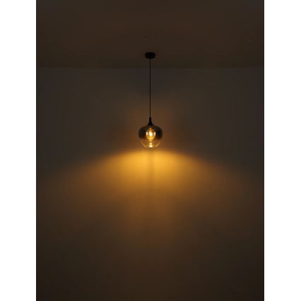 Globo - Luster na sajli 1xE27/40W/230V, prečnik 24 cm, crna