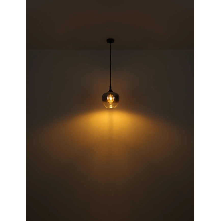 Globo - Luster na sajli 1xE27/40W/230V, prečnik 24 cm, crna