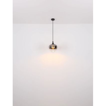 Globo - Luster na sajli 1xE27/40W/230V, prečnik 24 cm, crna