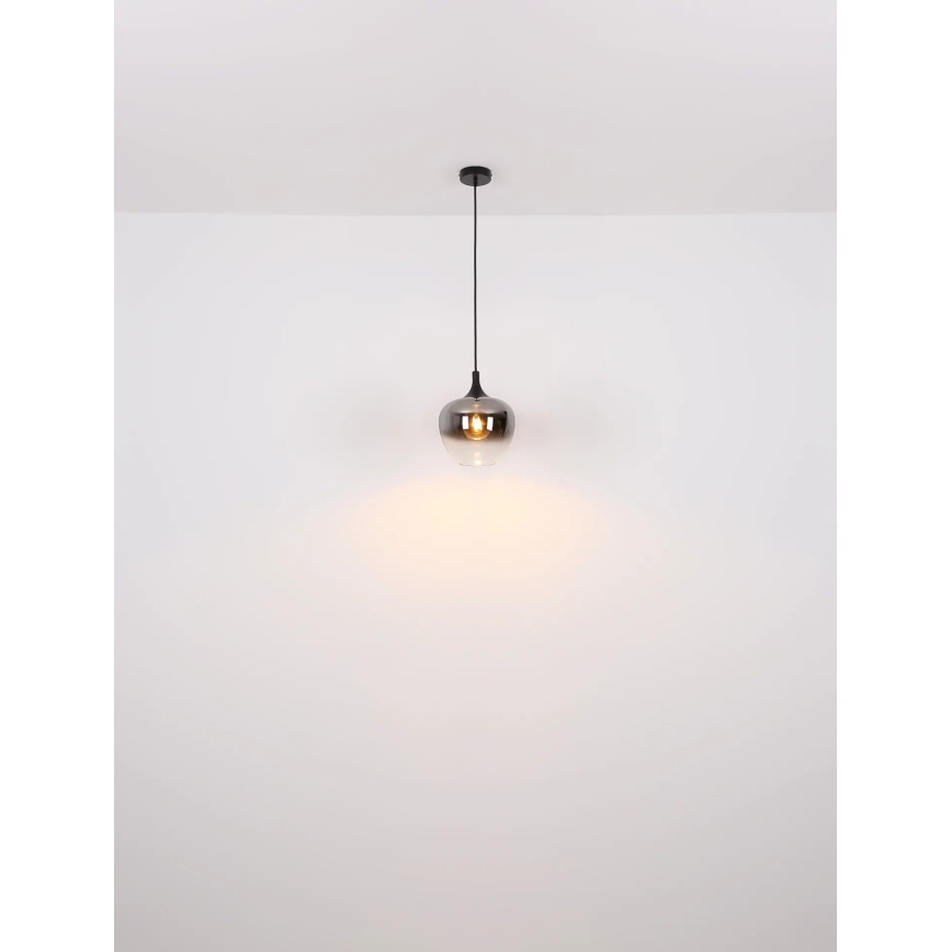 Globo - Luster na sajli 1xE27/40W/230V, prečnik 24 cm, crna