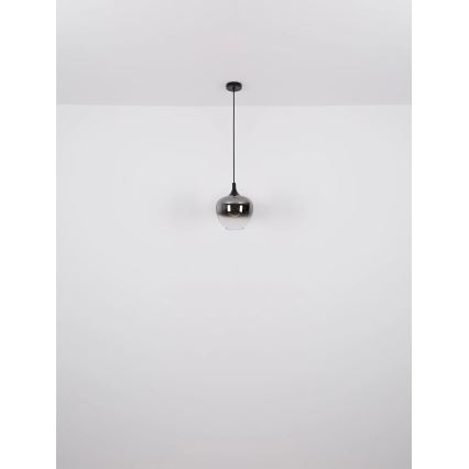 Globo - Luster na sajli 1xE27/40W/230V, prečnik 24 cm, crna