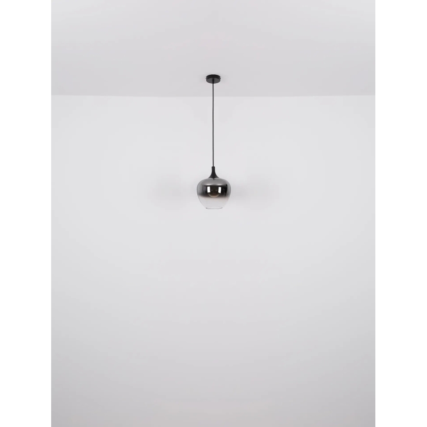 Globo - Luster na sajli 1xE27/40W/230V, prečnik 24 cm, crna