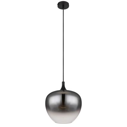 Globo - Luster na sajli 1xE27/60W/230V, prečnik 29 cm, crne boje
