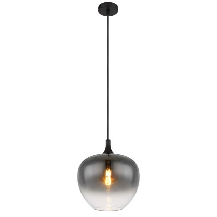 Globo - Luster na sajli 1xE27/60W/230V, prečnik 29 cm, crne boje