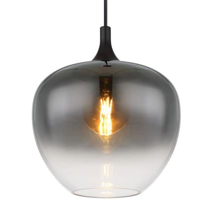 Globo - Luster na sajli 1xE27/60W/230V, prečnik 29 cm, crne boje