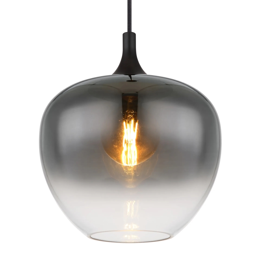 Globo - Luster na sajli 1xE27/60W/230V, prečnik 29 cm, crne boje