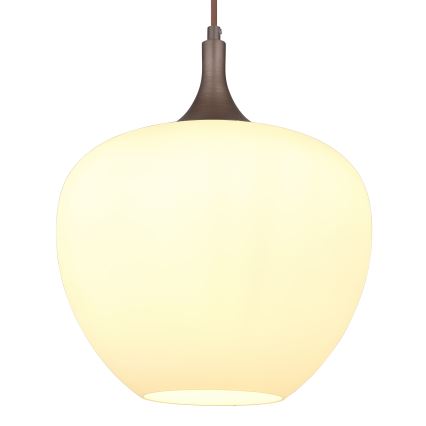 Globo - Luster na sajli 1xE27/60W/230V Ø 29 cm bela/braon