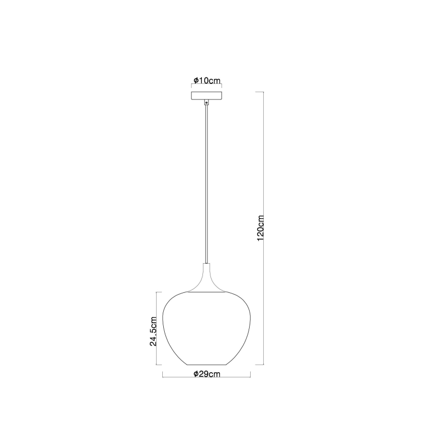 Globo - Luster na sajli 1xE27/60W/230V, prečnik 29 cm, bela