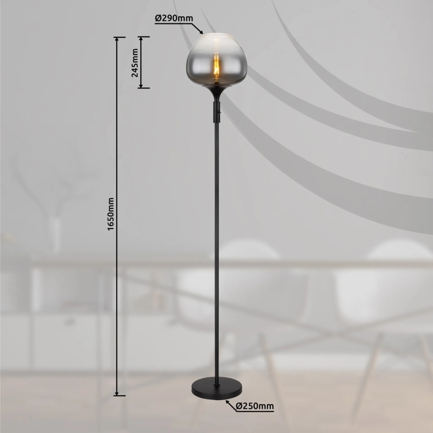 Globo - Podna lampa 1xE27/40W/230V crna
