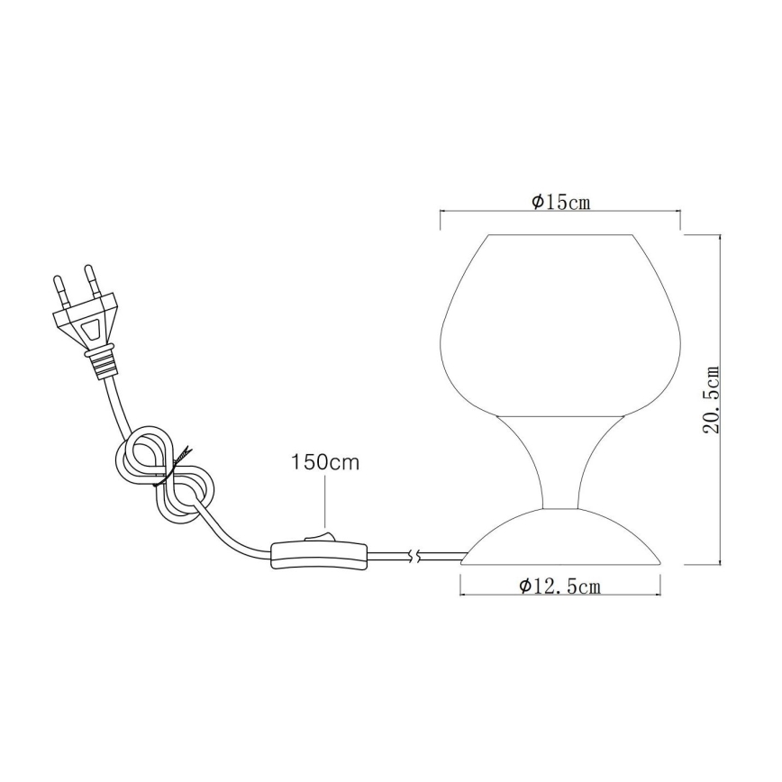 Globo - Stona lampa 1xE27/40W/230V crna