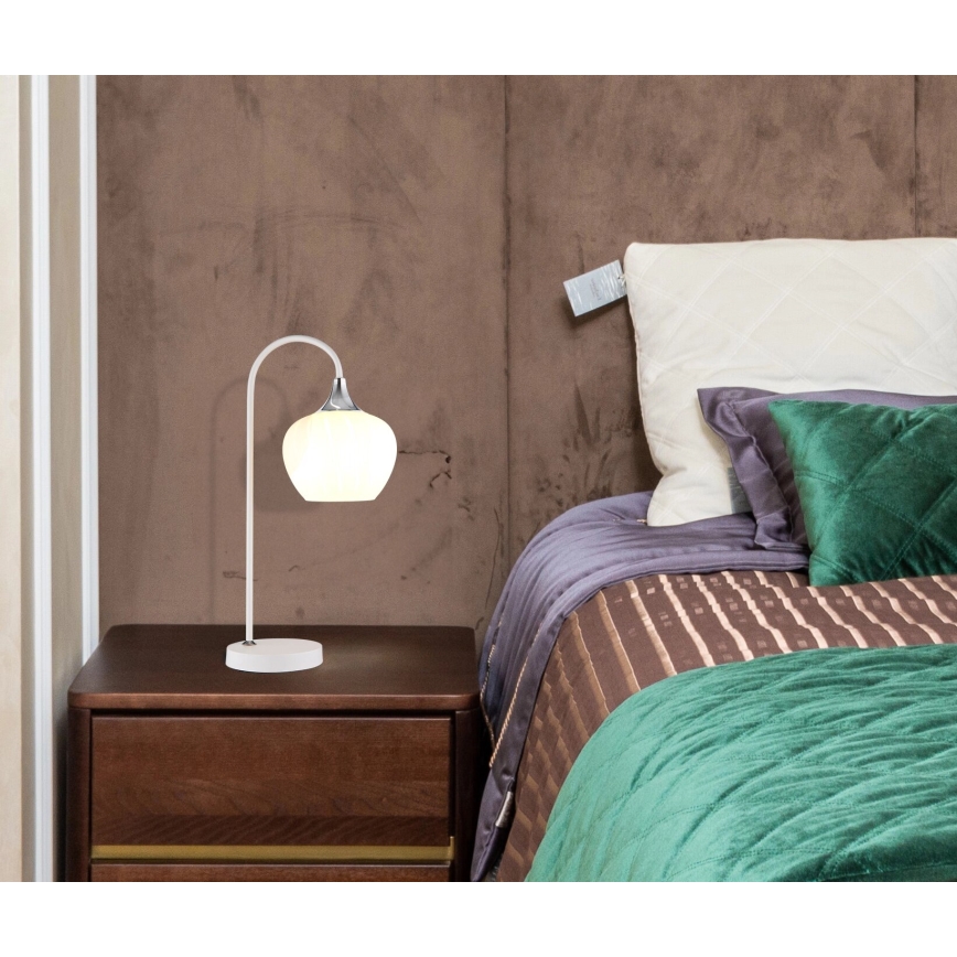Globo - Stona lampa 1xE27/40W/230V bela