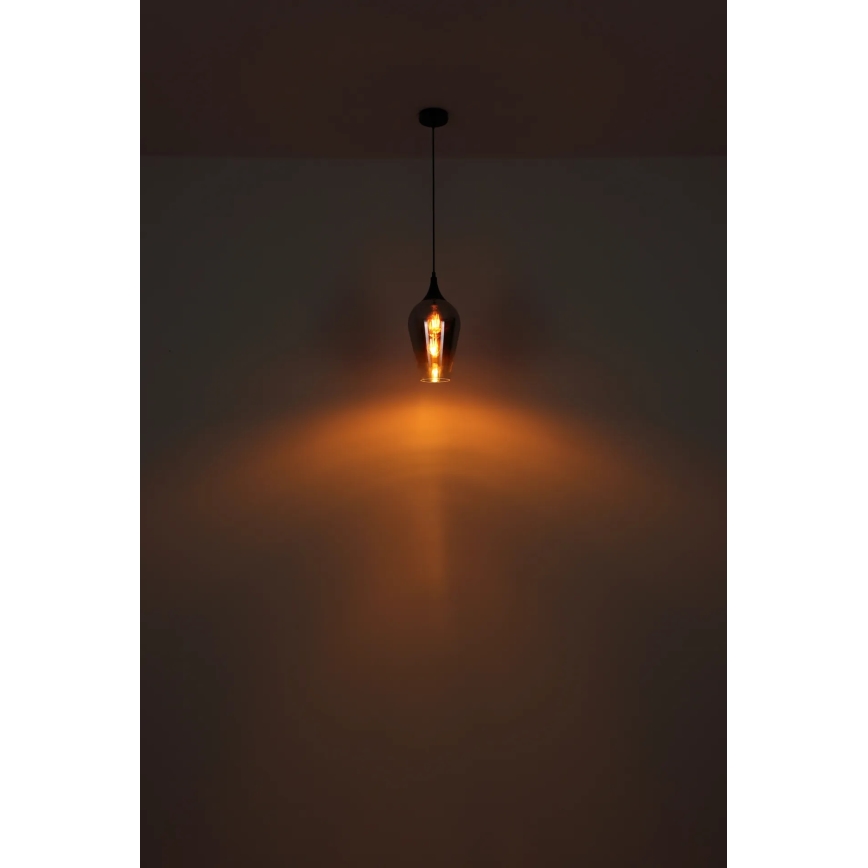 Globo - Luster na sajli 1xE27/60W/230V prečnik 18 cm u boji bakra