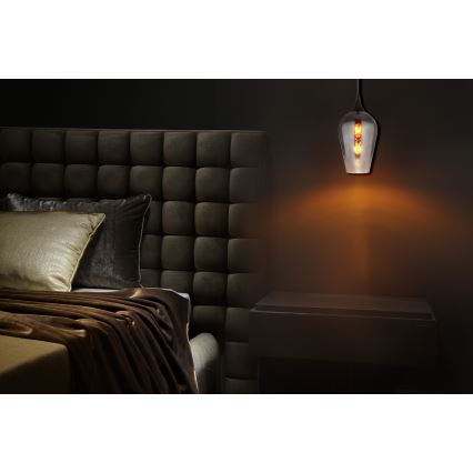 Globo - Luster na kablu 1xE27/60W/230V prečnik 18 cm crna