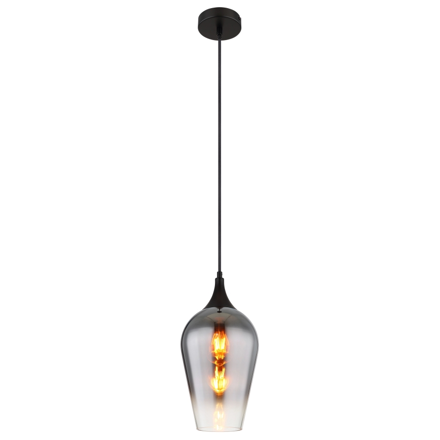 Globo - Luster na kablu 1xE27/60W/230V prečnik 18 cm crna