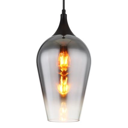 Globo - Luster na kablu 1xE27/60W/230V prečnik 18 cm crna