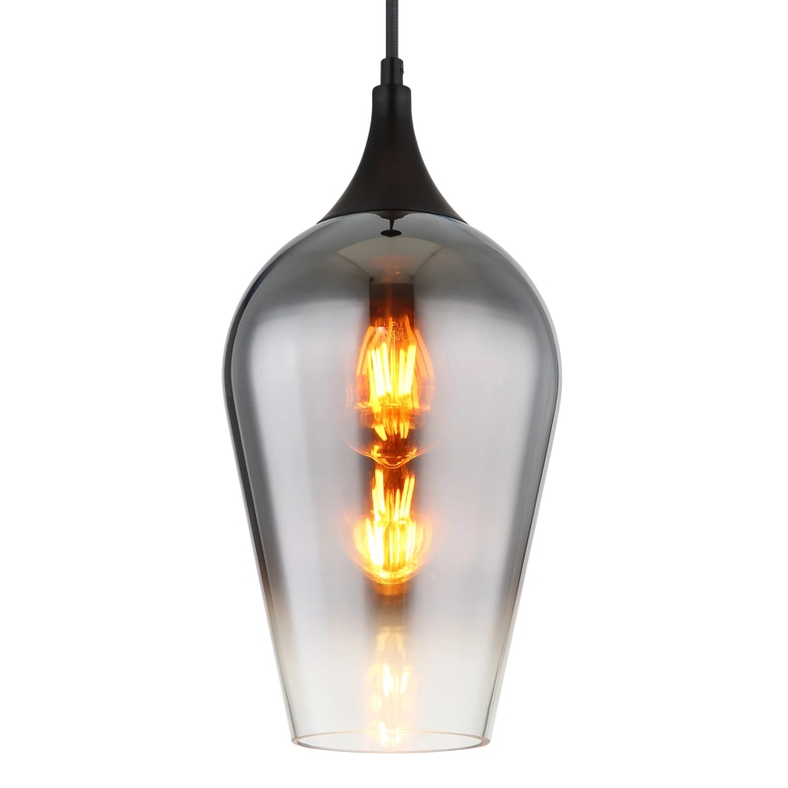 Globo - Luster na kablu 1xE27/60W/230V prečnik 18 cm crna