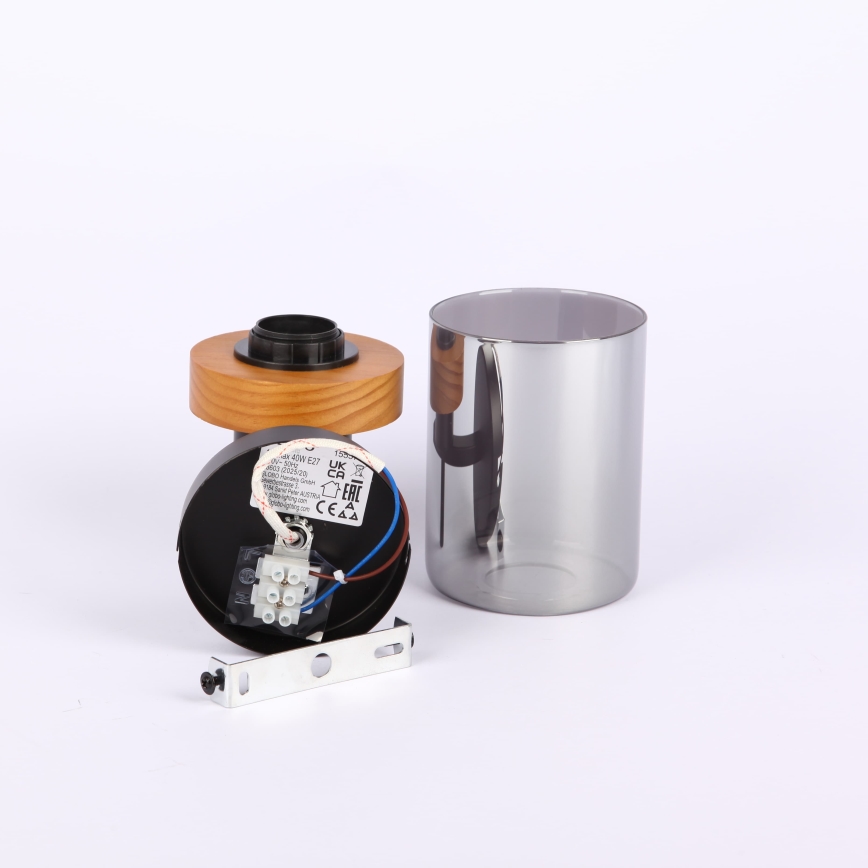 Globo - Stona lampa 1xE27/40W/230V metal/drvo