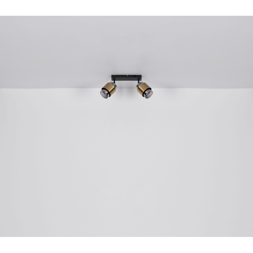 Globo - Spot svetiljka 2xE27/40W/230V crna/mesing