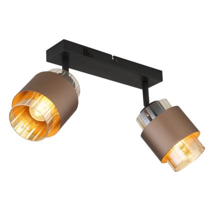 Globo - Spot svetiljka 2xE27/40W/230V crna/bronza