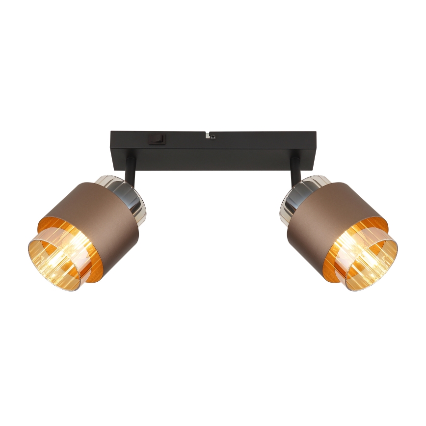Globo - Spot svetiljka 2xE27/40W/230V crna/bronza
