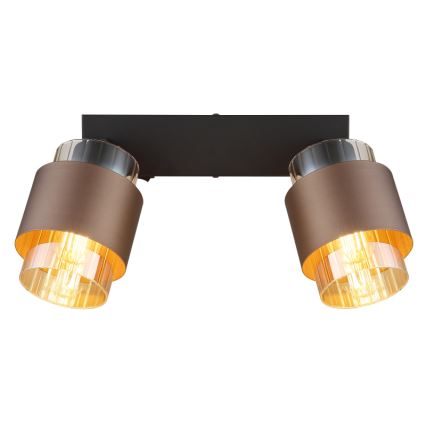Globo - Spot svetiljka 2xE27/40W/230V crna/bronza