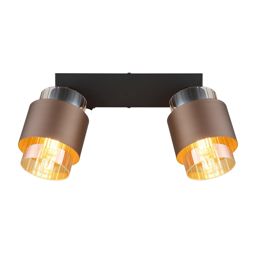 Globo - Spot svetiljka 2xE27/40W/230V crna/bronza