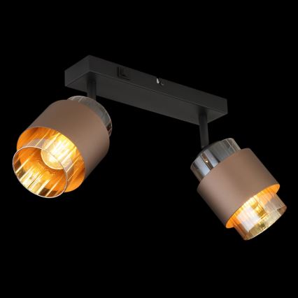 Globo - Spot svetiljka 2xE27/40W/230V crna/bronza