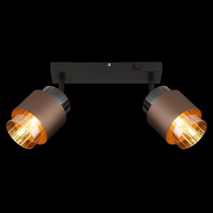 Globo - Spot svetiljka 2xE27/40W/230V crna/bronza
