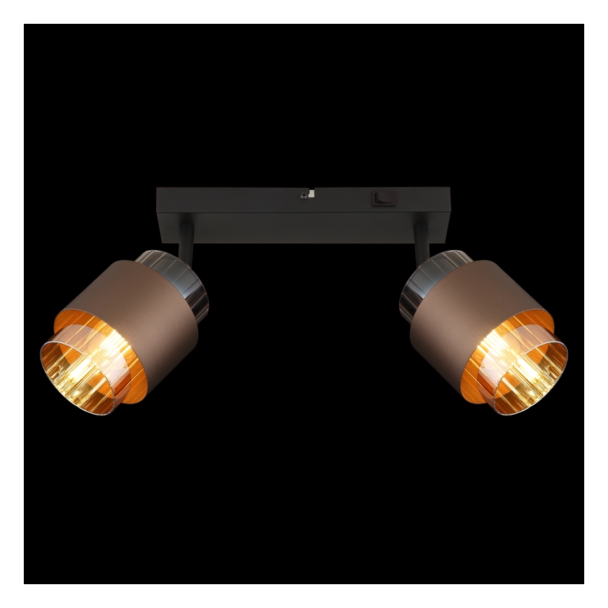 Globo - Spot svetiljka 2xE27/40W/230V crna/bronza