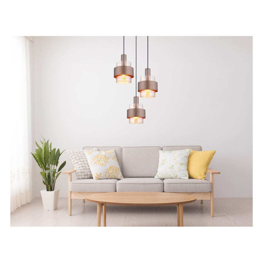 Globo - Luster na sajli 3xE27/60W/230V