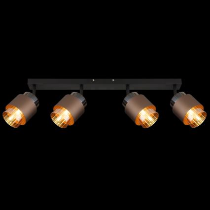 Globo - Spot svetiljka 4xE27/40W/230V crna/bronza