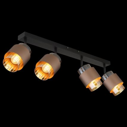 Globo - Spot svetiljka 4xE27/40W/230V crna/bronza