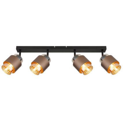 Globo - Spot svetiljka 4xE27/40W/230V crna/bronza