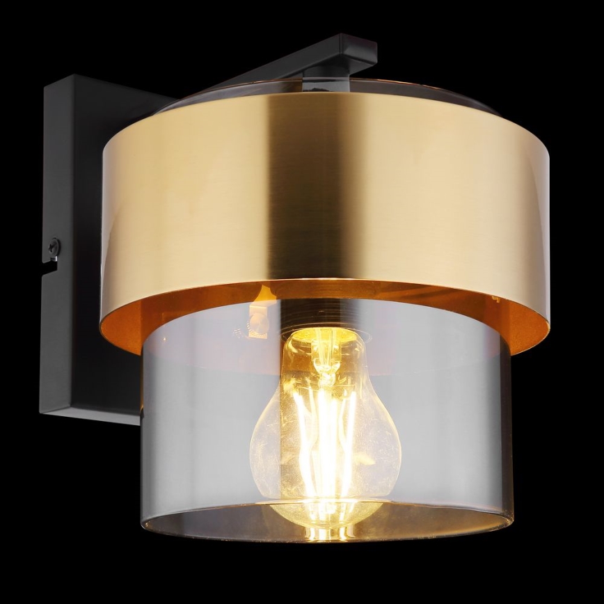 Globo - Zidna lampa 1xE27/60W/230V crna/mesing