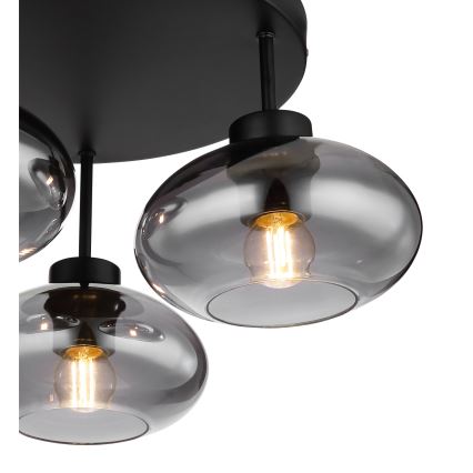 Globo - Plafonski luster 3xE27ILLU/40W/230V crna