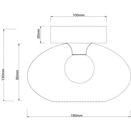Globo - Plafonsko svetlo 1xE27ILLU/40W/230V crna